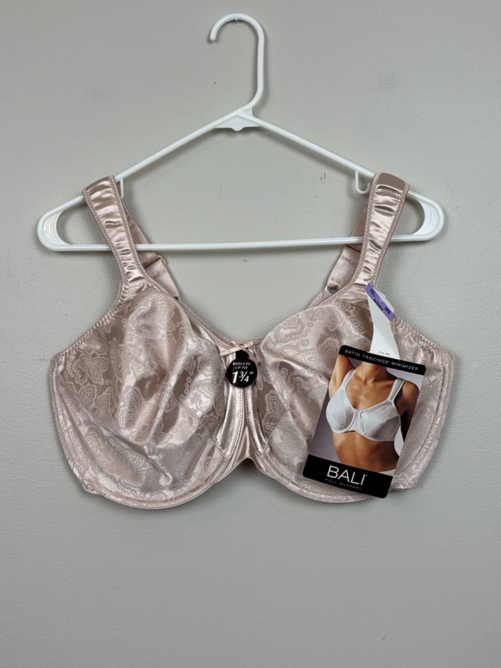 Bali Bra 42DD Rosewood‎ Satin Tracings Minimizer Underwire Full Support